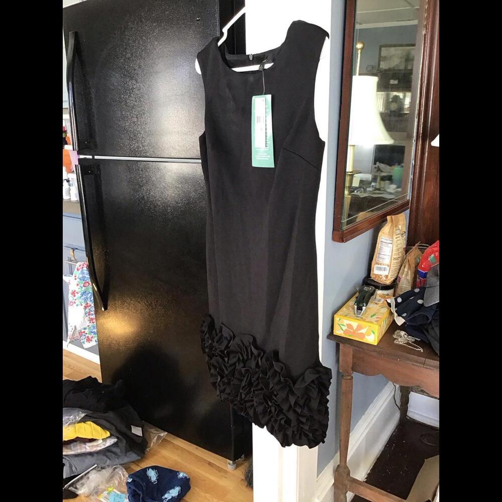 Maia from jcpenny sleeveless sheath dress, fancy, new, jet black 6